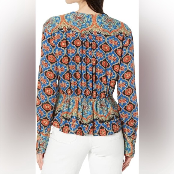 Free People Falling For You Floral Wrap Top Large - Picture 4 of 13